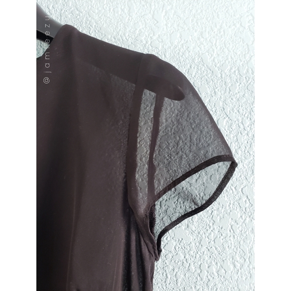 Zara Trafaluc | Lace Hem Sheer Top Shirt Dress - Picture 2 of 8